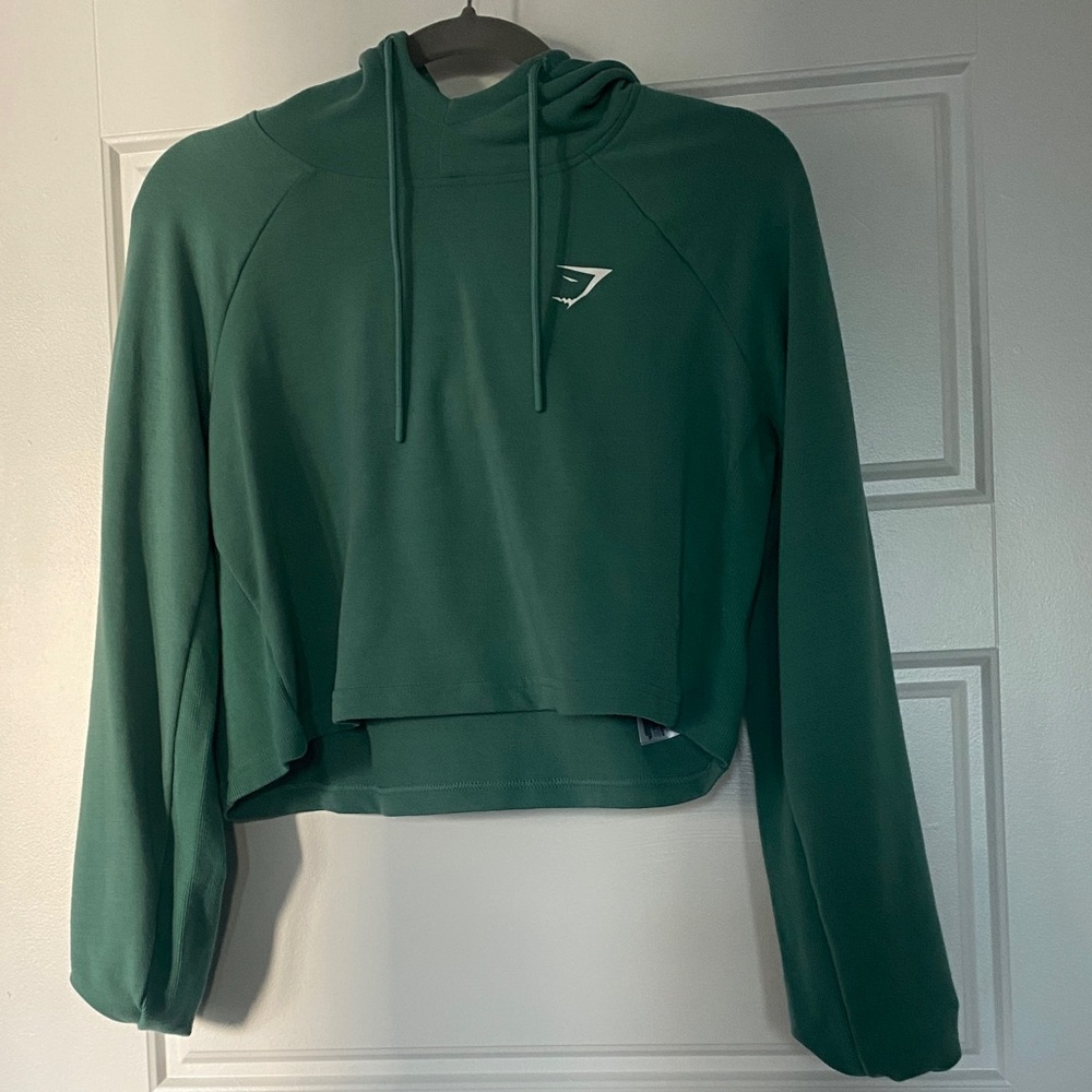 Gymshark Teal Women's Cropped Hoodie